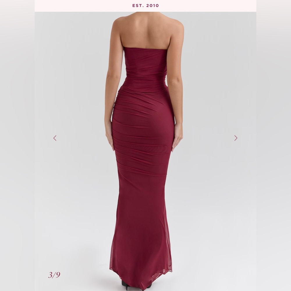 House of CB Strapless Burgundy Corset and Skirt - Picture 4 of 7